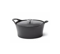 Volcan - Cocotte ronde 24cm fonte de fer émaillée noire avec couvercle Cuisinox