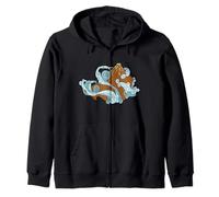 Volcan Japonais Montagne Air Vagues Nuages Pop Art Vaporwave Sweat à Capuche