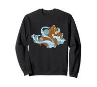 Volcan Japonais Montagne Air Vagues Nuages Pop Art Vaporwave Sweatshirt