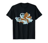 Volcan Japonais Montagne Air Vagues Nuages Pop Art Vaporwave T-Shirt