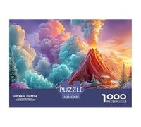 Volcan Puzzle pour Enfants DébutAnts 12+, Paysage Naturel Carton RésistAnt, Développement Cognitif, Loisir Infantile, Cadeau Beau 52x38cm/1000pcs