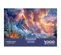 Volcan Puzzle pour Enfants DébutAnts 12+, Paysage Naturel Carton RésistAnt, Développement Cognitif, Loisir Infantile, Cadeau Beau 52x38cm/1000pcs