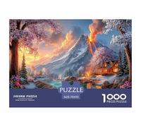 Volcan Puzzle pour Enfants DébutAnts, Paysage Naturel Carton RésistAnt, Développement Cognitif, Loisir Infantile, Cadeau Simple & Beau 70x50cm/1000pcs