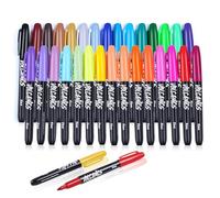 Volcanics Lot de 30 marqueurs permanents à pointe fine | Pour les étudiants, les enseignants et les professionnels, stylos multi-surfaces pour prendre des notes