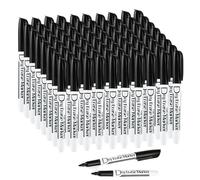 Volcanics Lot de 80 marqueurs noirs effaçables à sec fins pour tableau blanc à faible odeur