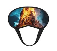 Volcano 2 Print Masque occultant pour les yeux pour dormir en avion, masque de sommeil en polyester pour la maison et les voyages