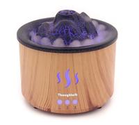 Volcano Diffuseur d'huiles essentielles avec brume méduse - Diffuseur d'aromathérapie ultrasonique de 260 ml, LED à changement de couleur, fonctionnement silencieux, arrêt automatique, humidificateur