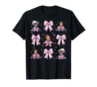 Volcano Geology Magma Lava Girl Coquette Bow Rose T-Shirt