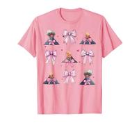 Volcano Geology Magma Lava Girl Coquette Bow Rose T-Shirt