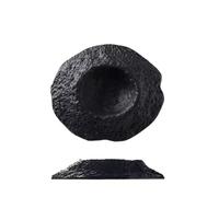 Volcano-shaped Black Deep Plate Creative Irregular Ceramic Tableware In Restaurant Special-shaped(C-1PCS 10inches)