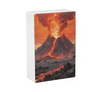 Volcano Wonder Étui à cigarettes - Petit étui de rangement pour briquet, boîte de rangement élégante pour cigarettes pour homme et femme