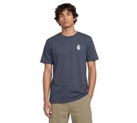 Volcom Blaquedout Short Sleeve Tee T-Shirt, Navy Heather, M Homme