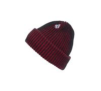Volcom Bonnet 'Full Stone Cuff' rouge / noir, Taille 55-60