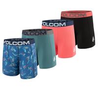 Volcom Boxer Boxer I Lot de 4 boxers I Homme I Tailles S, M, L, XL I Performance Stretch I Plusieurs couleurs au choix, Noir Bleu Vert Rouge, M