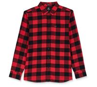 Volcom - Caden Plaid L/S - Chemise - S - lifeguard red