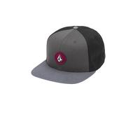 Volcom Casquette 'QUARTER TWILL' gris clair / rouge / noir / blanc, Taille 55-60