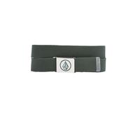 Volcom Ceinture 'CIRCLE WEB' vert foncé / blanc, Taille 80-105