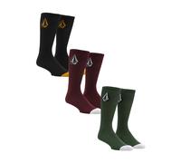 Volcom Chaussettes bourgogne / noir / blanc, Taille 42-46