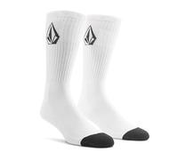 Volcom Chaussettes Full Stone Sok 3 Pack Hommes Crew Chaussettes, Blanc, Taille unique