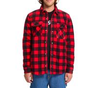Volcom - Chemise à carreaux - Bowered Fleece LS Shirt Lifeguard Red pour Homme - Taille XL - Rouge Rouge XL