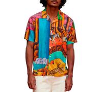 Volcom - Chemise à motifs - Fa Mickey Mason SS Shirt Multi pour Homme - Taille M - Bleu Bleu M