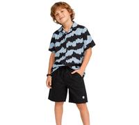 Volcom Chemise boutonnée à manches courtes pour garçons - Chemise de plage hawaïenne tissée douce - Chemises d'été décontractées à col pour garçons