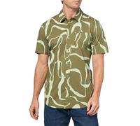 Volcom Chemise tissée boutonnée à manches courtes pour homme, Martini Olive, Taille M
