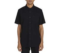 Volcom Everett Oxford Chemise à Manches Courtes pour Homme Coupe Moderne Bouton Bas, Noir