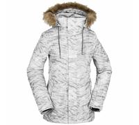 Volcom Faon Isolé Veste Damen-Skijacke Snowboardboardjacke Hiver Blanc Tigre