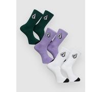 Volcom Full Stone 3Pk Chaussettes à motifs Uni