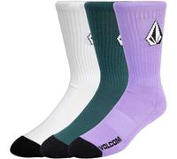 Volcom Full Stone Lot de 3 paires de chaussettes Crew (Multi, 42-46)