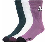 Volcom Full Stone Lot de 3 paires de chaussettes Crew (multicolore, 43-46)