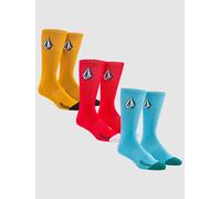 Volcom Full Stone Mix 3Pk Chaussettes à motifs Uni