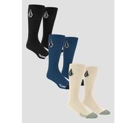Volcom Full Stone Mix 3Pk Chaussettes à motifs Uni