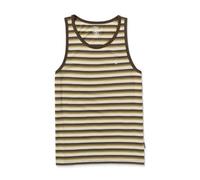 Volcom Level Stone Débardeur rayé pour Homme, Beige foncé, M