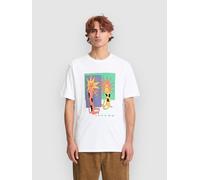 Volcom T-Shirt bleu / orange / noir / blanc, Taille M