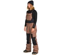 Volcom - Salopette de snow imperméable et respirant en GORE-TEX® ePE- Femme - Ash Stretch Gore-Tex Bib W Desert Taupe - Taille M - Marron Marron M