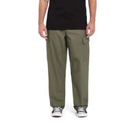 Volcom Pantalon Cargo Tapered EW En Coton Vert Hiver Wintermoss