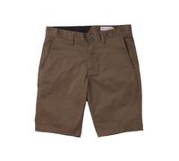 Volcom - Short chino - Frickin Modern Stretch Short 21" Mushroom pour Homme - Taille 28 US - Marron Marron 28 US