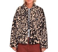 Volcom - Polaire chaude zippée - Wylding Out Sherpa W Animal Print en Coton - Taille M - Beige Beige M