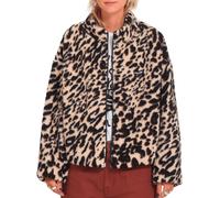 Volcom - Polaire chaude zippée - Wylding Out Sherpa W Animal Print en Coton - Taille S - Beige Beige S