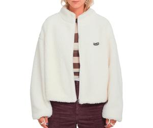 Volcom - Polaire chaude zippée - Wylding Out Sherpa W Off White pour Femme en Coton - Taille M - Blanc Blanc M