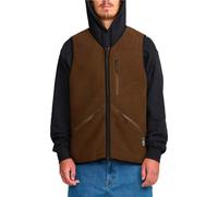 Volcom - Polaire zippée sans-manches - Snowdrift Vest Brown pour Homme - Taille L - Marron Marron L