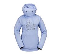 Volcom Riding Hydro Hoodie Fleece Snowboard Ski Sweatshirt Capuche, Bleu Cristal S5, Medium Femme