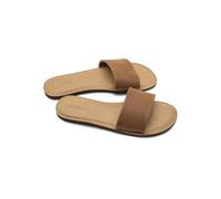 Volcom Sandales à enfiler simples en cuir synthétique pour femme, Tan - Nouveau, 35.5 EU