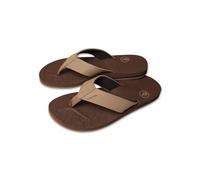 Volcom Sandales Victor Flip-Flop pour homme, Marron/vert kaki, 44.5 EU