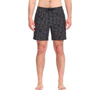 Volcom - Short de bain stretch - Melange Trunk 17 Boardshort Asphalt Black pour Homme - Taille M - Gris Gris M