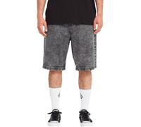 Volcom - Short en coton - Freazy Loose Ew Short 22" Light Acid Black pour Homme en Coton - Taille S - Noir Noir S