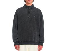 Volcom - Sweat à col montant demi-zippé - Single Stone Quarter Zip Light Acid Black pour Homme en Coton - Taille M - Gris Gris M