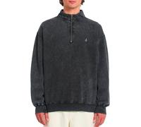 Volcom - Sweat à col montant demi-zippé - Single Stone Quarter Zip Light Acid Black pour Homme en Coton - Taille XL - Gris Gris XL